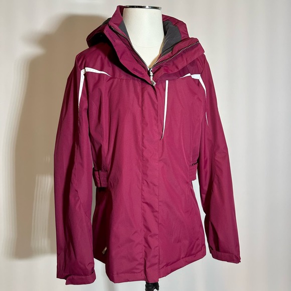 ZeroXposur Jackets & Blazers - Zeroxposur Magenta Double Zip Closure Jacket Coat Hooded Womens Size Medium M